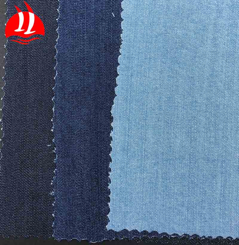 Stretch Indigo Cotton Poly Spandex Denim Jeans Fabric