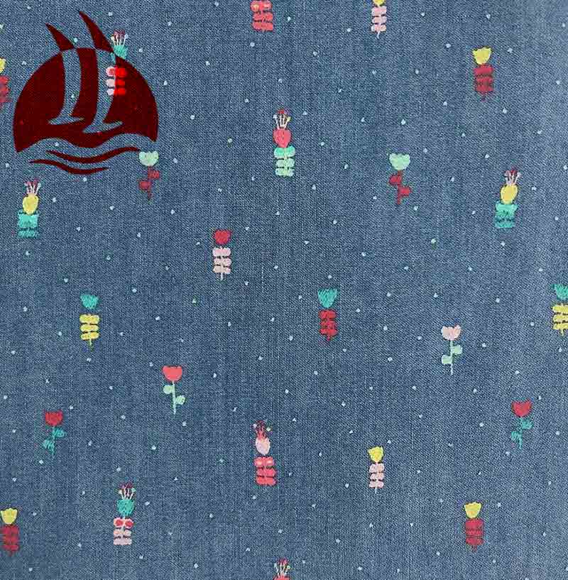 100% Cotton Printed Denim Fabric for Kids Wear