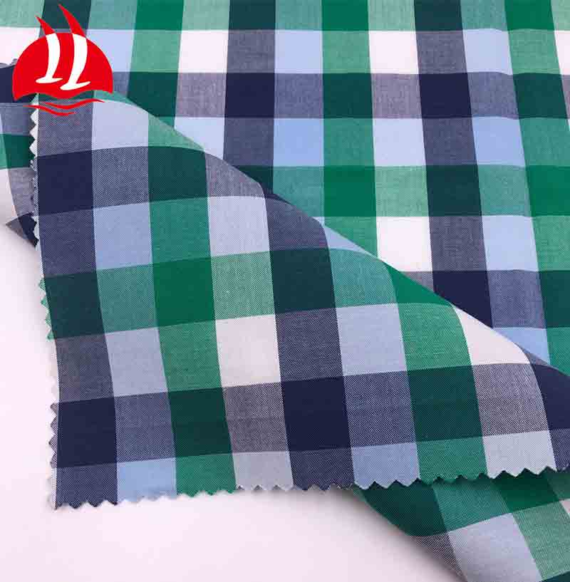 New Fashion 100% Cotton Check Yarn Dyed Shirt Fabric For Man