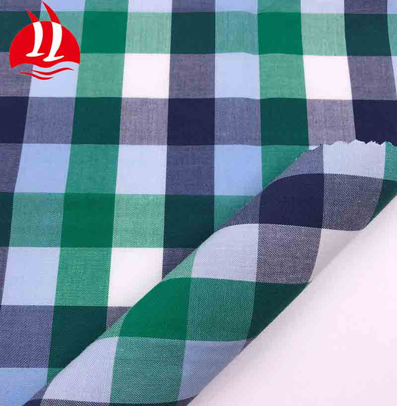 New Fashion 100% Cotton Check Yarn Dyed Shirt Fabric For Man