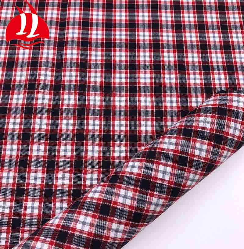 Hot Sale 100% Cotton Red Yarn-Dyed Fabric For Men's Camou Shirt