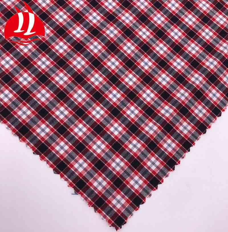 Hot Sale 100% Cotton Red Yarn-Dyed Fabric For Men's Camou Shirt