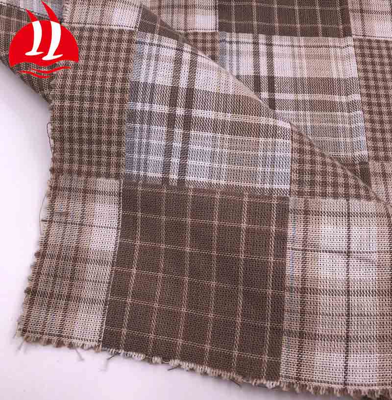 Double Face 100% Cotton White Yarn Dyed Plaid Fabric For Shirt, Dress, Trousers, Suit