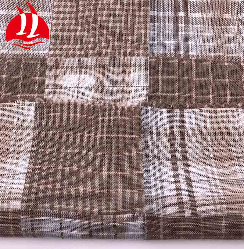 Double Face 100% Cotton White Yarn Dyed Plaid Fabric For Shirt, Dress, Trousers, Suit