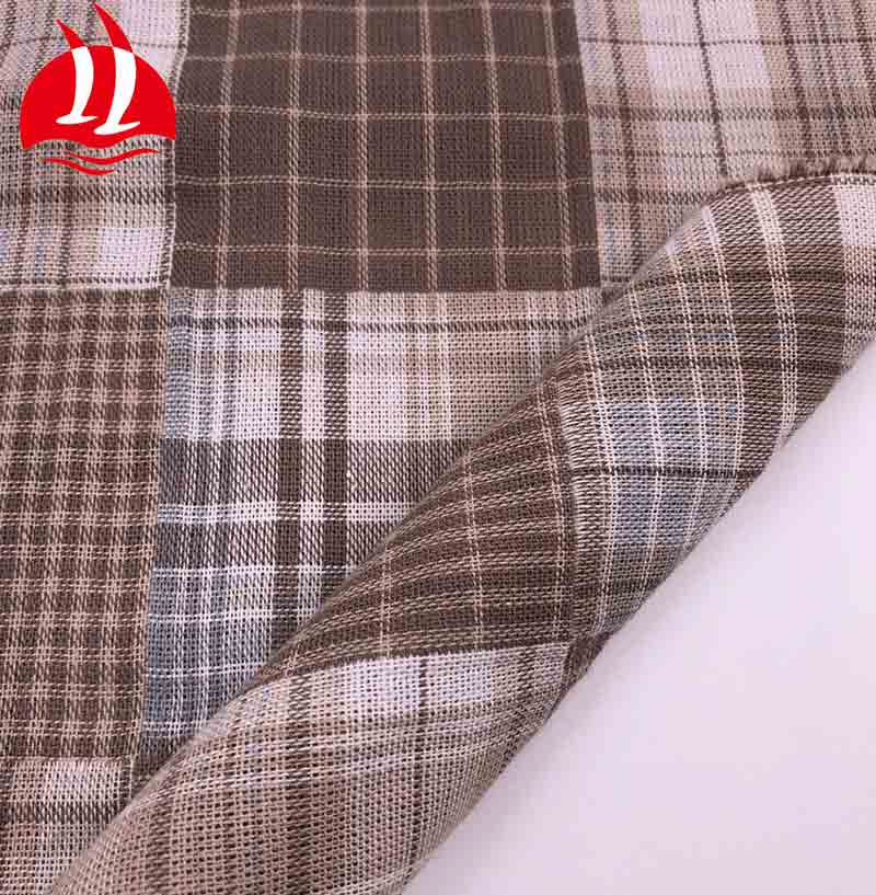 Double Face 100% Cotton White Yarn Dyed Plaid Fabric For Shirt, Dress, Trousers, Suit