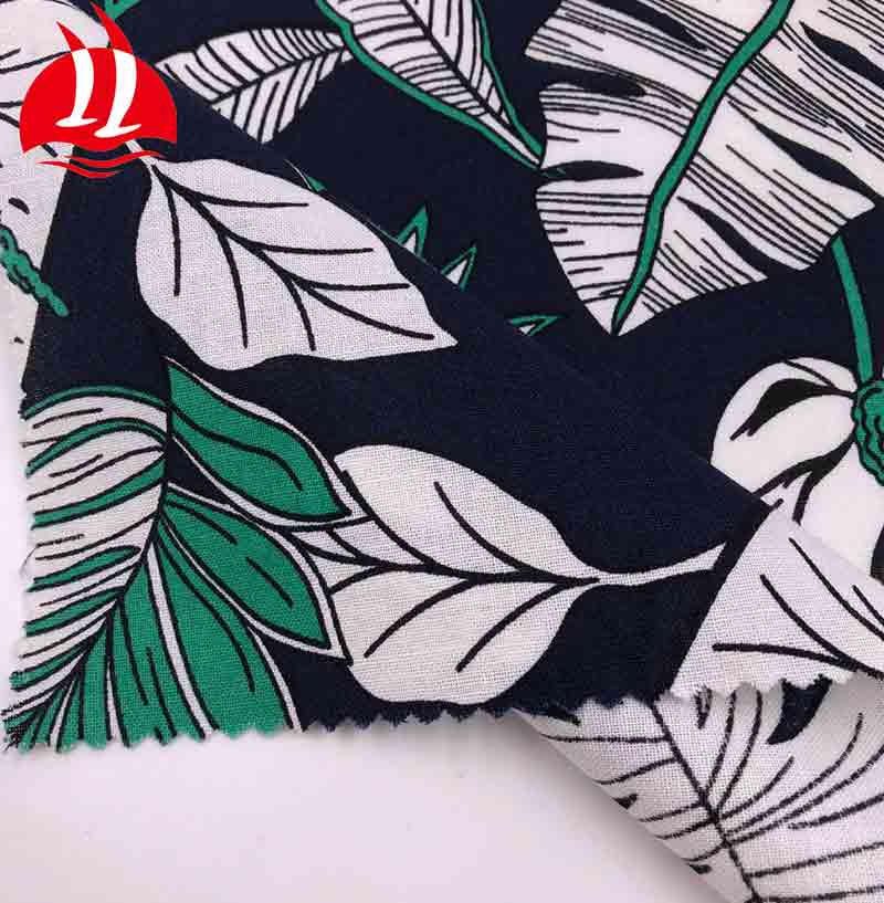 Summer Thin Floral Printed Clothing Cotton Linen Fabrics For Dresses