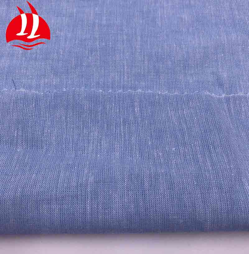 Custom Linen Cotton Mix Fabric For Spring And Summer Shirt And Dress