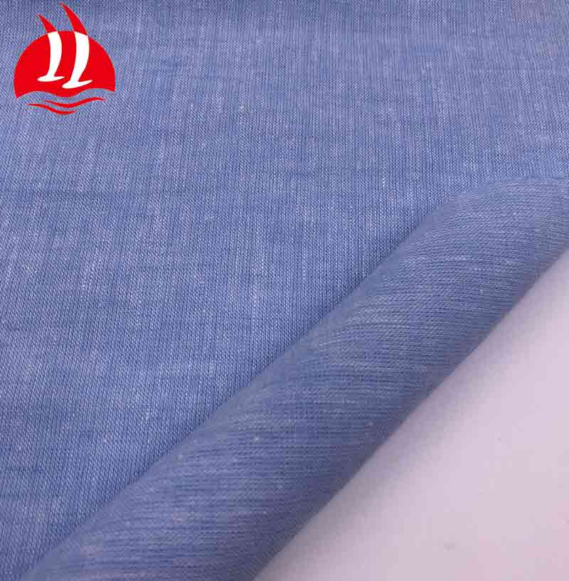 Custom Linen Cotton Mix Fabric For Spring And Summer Shirt And Dress