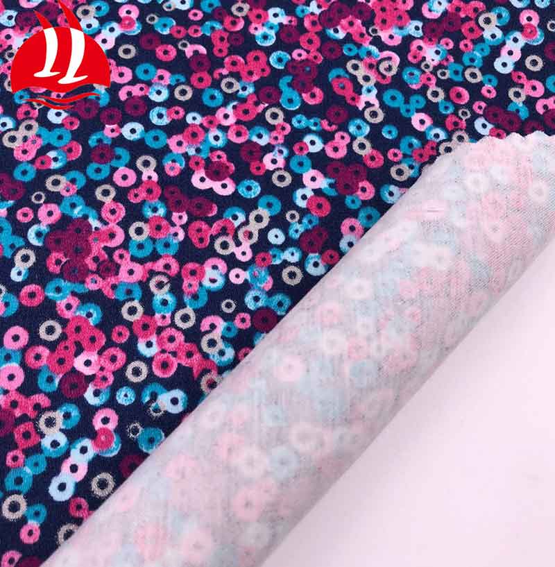 Custom Silver Printed 97 Cotton 3 Spandex Fabric For Clothes